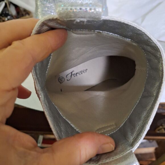 Forever Women's Cowgirl Boots Crystal Studded Ankle Bootie Western Heels Size 10 - Picture 8 of 9